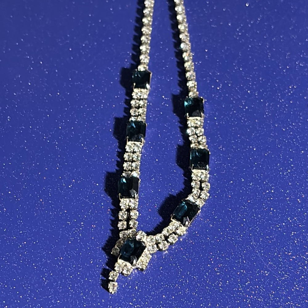 Elegant Silver and Blue Necklace